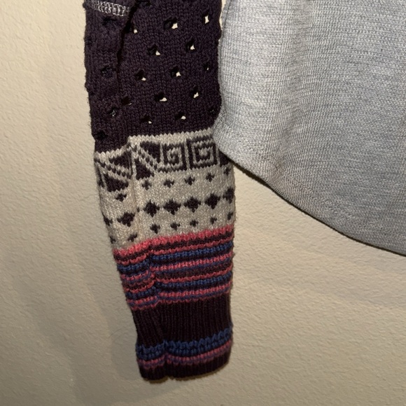 Free People We The Free Cozy Craft Cuff Heather Grey Combo Long Sleeve Medium - Picture 5 of 8